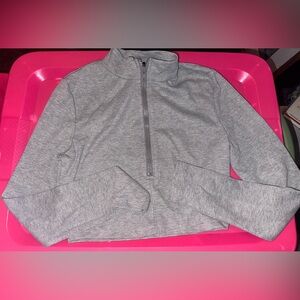 Gray Quarter-Zip Sweater